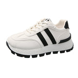 Breakj Women's Shoes With Striped Sneakers In The Autumn Of 2025 New Thick Soles Increase Not Tired Feet Old Shoes Couples Casual Aggan