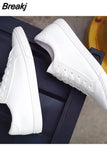 Spring Summer Little White Shoes Female Black Flat Leather Sneakers Loafers Women Casual Shoe Zapatillas Mujer