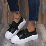 Women's Stylish Sneakers 2022 Spring New Stretch Fabric Ladies Lace Up Casual Shoes 36-43 Large-Sized Female Comfy