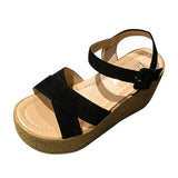 Sandals Women Summer Fashion Casual Wedge Open Toe Platforms Peep Toe Sandals High Heel Shoes Drop