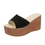 Breakj Summer New Women's Shoes Pine Cake Thick-Solle Women's Sandal Slippers A Word Casual Cool Drag Slope And Large