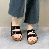 Breakj Bottom Cool Slippers Women Wear 2025 Summer Korean Version Of Retro Leisure Thick With Fashion Toe Beach