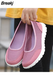 Women's Vulcanized Shoes Fashion Light Breathable Mesh Walking Flat Shoes Women Casual Sneakers 2023 Tenis Feminino Female