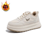 Breakj Plus Velvet Low Top Small White Shoes Female Winter 2024 Korean Version Versatile Student Shoes Warm Casual Shoes Female