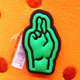 1pcs Green Theme PVC Shoe Charms Accessories Decorations Snapping Turtle Eye Weeds Designer Croc Jibz Buckle Kids