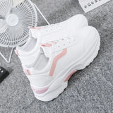 Breakj Sneakers Women's New Autumn 2025 New Fashion Breathable Small White Shoes Women's Round Head Coloring Heightening Women's
