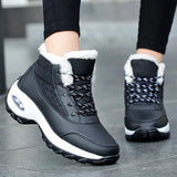 Ankle Boots Leather Ladies Plush Boots Designer Sport Shoes Lightweight Womens Platform Boots Non-slip Chaussures
