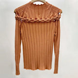 Twist Kintted Tops Female Long Sleeve Turtleneck Slim Sweater Women Fashion Knitting Clothes 2022 Spring