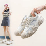Breakj Korean Platform Dad Shoes Spring 2025 New Street Photo Student Running Shoes Casual Shoes