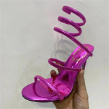 Strap High Heel Sandals Women Summer 2024 Ankle Strap Banquet Party Shoes Narrow Band High Heels Ladies Gladiator