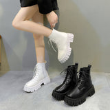 Breakj Martin Boots Women's New Korean Version Of Fashion Women's Shoes Thick Bottom With Sided Zipper Women's Boots In Autumn/Winter