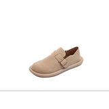 One-Legged Flat-Bottomed Women's Single Shoes 2025 Spring And Autumn New Mori-Sin-Retro Bean Shoes Casual Balley Happy