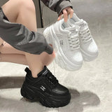Height Old Dad Shoes Women Spring Autumn New Thick-Bottomed Round Head Toe Small Sneaker
