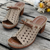 Breakj Summer New Fish Mouth Hollow Cool Drag Women Thick And Anti-Slip Fashion Women's Slippers