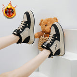 Breakj Boots Women's 2024 New Winter Versatile Add Velvet Thick Warm Martin Boots Short Leg Cotton Shoes Leisure