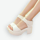 woman 2021 summer woman sandal high-heeled shoes thick heel open toe platform sandals platform