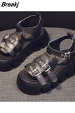 Sandals Comfort Shoes for Women Muffins shoe Clogs With Heel Suit Female Beige New Sports Flat Thick Girls Black Fashion