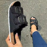 Women Summer 2022 New Flat Shoes Women Indoor Outdoor Slipper Casual Beach Shoes Summer Sandalias Mujer Flip