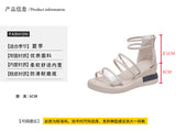 Drop Shipping 2022 New Summer PVC Sandals Platform Women Chunky Heel Outside Feet Shoes Summer Back Zipper High