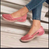 Breakj Summer Large-Size Casual Sandals Women's Shoes Slopes Hollow Pure Color Single Shoes Low-Heeled