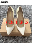 Curl Upper Women Patent Pointed Toe Stiletto High Heels Sexy Ladies Party Dress Shoes Club Dance Pumps Plus