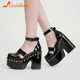 High Heels Women's Sandals 2023 Simply Style Roma Platform Sandals Round Toe Hollow Out Comfy Walking Ladies Shoes