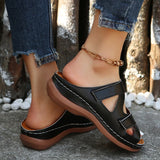 New Summer Women Retro Beach Slippers Fashion Light Open Toe Casual Comfort Wedge Walking Platform Outdoor Female
