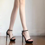 Breakj Women 2025 Spring And Summer New Word With Waterproof Table Thick Bottom Thin And Black Sexy Temperament High