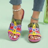Breakj Summer New Large-Size Lady Slope And National Wind Sandals Light And Comfortable Women's Cool