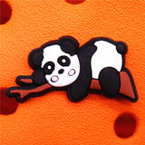 Cute Panda Shoe Charms Accessories Texas Baby Yall Spinning PVC Shoes Buckle Decorations Fit Kids X-mas Party Gifts