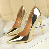 Breakj Fashion Metal Heel Heels Women's Shoes High Heel Shallow Pointed Sexy