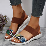 Breakj Sandals Women's 2023 Summer Thick-Soled Flats Fish Mouth Tight Large-Size Sandals Women's Shoes