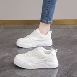 Breakj Version Of Small White Shoes Women In The Autumn Of 2025 New Fashion Thick-Soled Women's Casual Shoes In The Trend Of Retro Lace Board