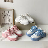 / Summer 2023 New Loose Cake Platform Soft Bottom Color Lace Women's Shoes Casual Sports Baotou Half Slipper