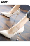 High Heel Pointed Toe Stiletto Red Bottom Fashion Women's Shoes Shallow High Heels Red Bottom High Heels Lolita