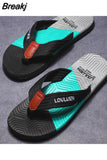 Fashion Flip Flop Men High Quality Non-Slip Outdoor Beach Flip Flops Men Flat Casual Slippers Men Chinelo
