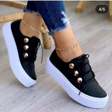 Size Casual Flat Single Shoes Women's New Round Head Thick Sole Casual Women's Single Shoes