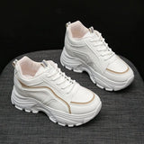 Breakj And Leisure Shoes Women 2025 Autumn New Thick-Soled Lace Running Shoes Old Dad