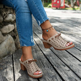 Breakj Summer New Fish Mouth Hollow Cool Drag Women Thick And Anti-Slip Fashion Women's Slippers