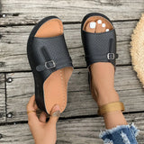 Asia Large-Size Thick Bottom Hollow One-Word Slippers Female Dew Car Sewing Slope And Beach Cool Slippers