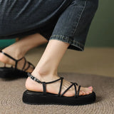 Size 34-40 Women Sandals Casual Low Heels Platform Shoes For Women Rome Wedge Summer Sandalias Casual Office