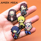 Comics Style PVC Shoe Charms Cute Sandals Accessories Shoes Buckle Decorations fit Croc JIBZ Kids X-mas Party Gifts