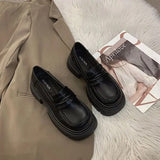 Shoes Ladies Oxfords Women's Clogs Platform Modis British Style Female Footwear Soft 2024 Leather Creepers Cute Cross