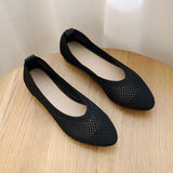 Shoes 2021 Mesh Square Toe Flat Shoes Women Soft Bottom Hollow Out Shoes Women Breathable Casual Shoes Zapatos De