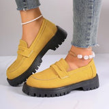 Breakj New British Wind Pedal Small Leather Shoes Women Retro Thick-Soled Lefang Shoes Casual Single