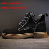 Women Genuine Leather Motorcycle Boots Round Toe Lace Up Shoes Thick Med Heel Ladies Ankle Boots 2021 Autumn Winter