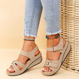 Breakj New Large-Size Fish Mouth Casual Sandals Hot Roman Wind Sandals Women Wear Magic
