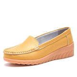 Breakj Spring And Autumn Cows And Heel Nurse Shoes Casual Mom Shoes Flats Single Shoes Women's