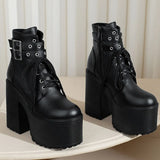 Women Ankle Boots 2023 Winter Brand Design Great Quality Gothic Style Comfy Cool Street Women Shoes Boots Big Size