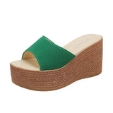 Breakj Summer New Women's Shoes Pine Cake Thick-Solle Women's Sandal Slippers A Word Casual Cool Drag Slope And Large